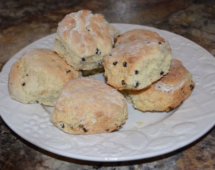 While in the UK, we had the option plain scones or fruit scones. We always chose the scones with currants.