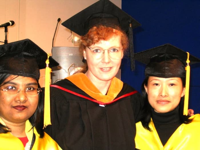 Pic: Myself, Thesis Supervisor: Professor Dorothee Koch, and My Best Friend: Haiying (Helen)