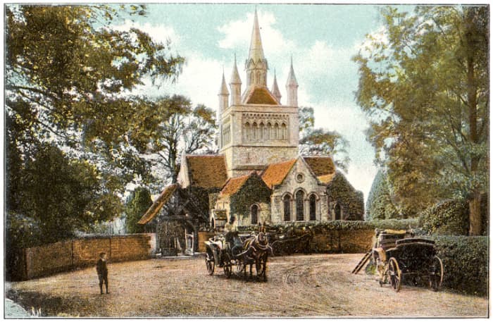 Louis and Victoria Milford Haven were laid to rest at St. Mildred's Church on the Isle of Wight, near Osborne House. Picture from 1910.