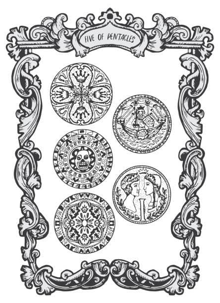 The Five of Pentacles is associated with poverty. Your financial choices are not working in your favor. You need to ask others for help.