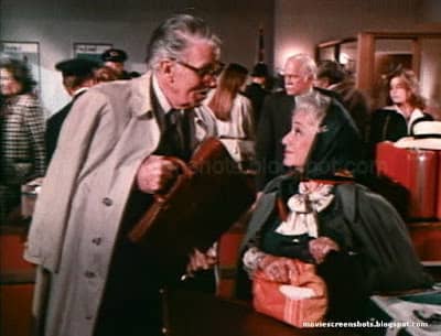 After an eventful flight, Charlie (Walter Pidgeon) and Ida (Molly Picon) decide to spend some time together in London