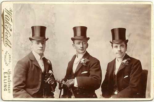 Unknown English gentlemen. Perhaps, a groom and his ushers.