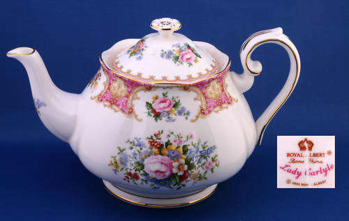 A Royal Albert Lady Carlyle Teapot, seconds qualtity (note scratch through backstamp), in new condition, sold on eBay for GBP 50