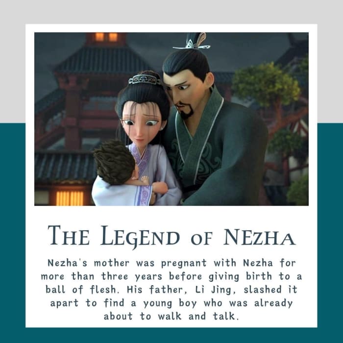 Nezha was born fully developed and can walk and talk.