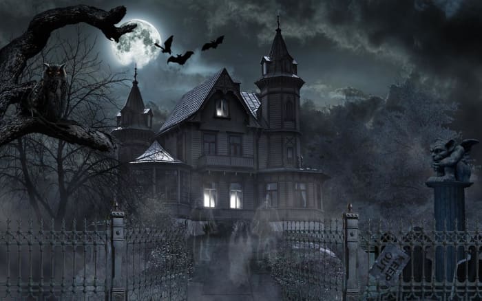 The manor is haunted by ghosts. It's not unexpected, but it doesn't end with just that.