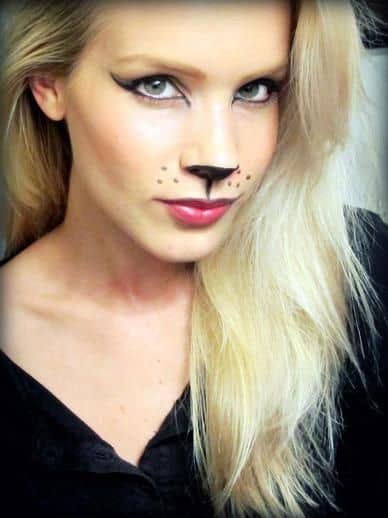 This kitty makeup is very simple to do and will only take a few basic makeup items that every girl has.