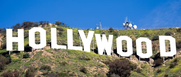 In 1949, the “Hollywoodland” sign officially became the “Hollywood” sign, when the City of Los Angeles removed “land” from the “Hollywood” sign and rebuilt the “H.”