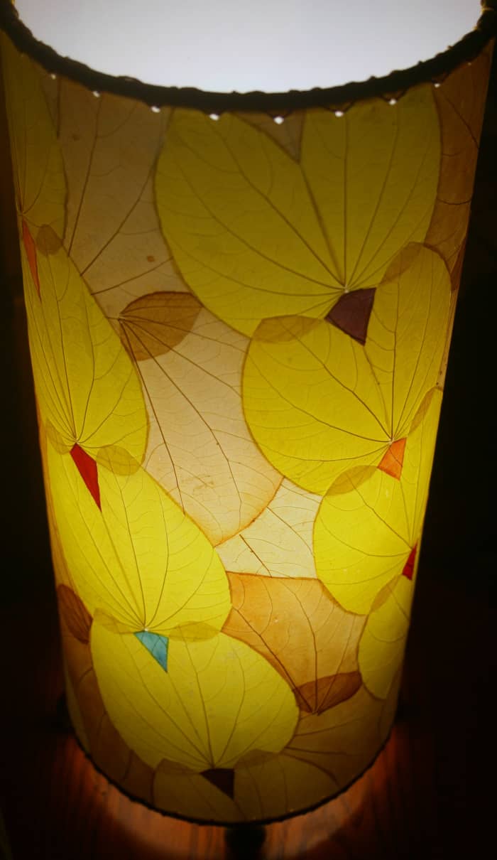 Lile all eangee lighting, our butterfly leaf table lamp requires a compact bulb of no more than 40 watts.