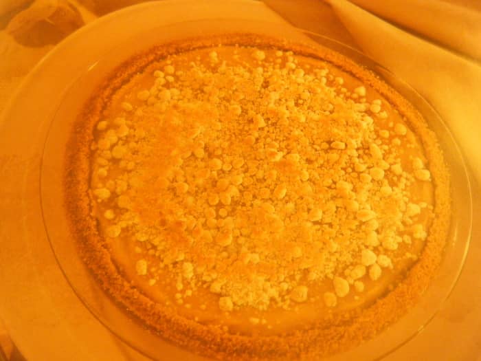 My old-fashioned peanut butter pie is a bit camouflaged, but it's delicious anyway.