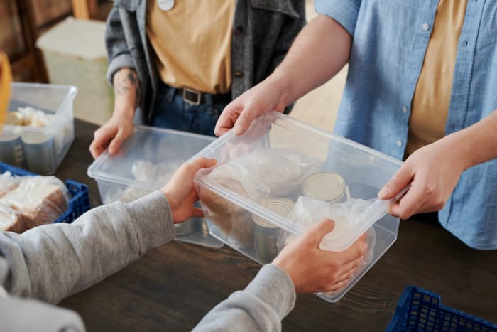 Whether you are sharing leftover bread or a substantial meal, someone will appreciate your generosity and the food will not go to waste.