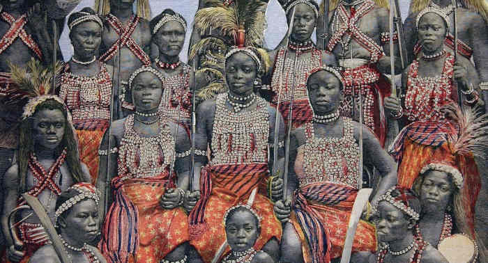 The initial Amazons were recruited from foreign captives but gradually this was expanded to include Dahomean women also.