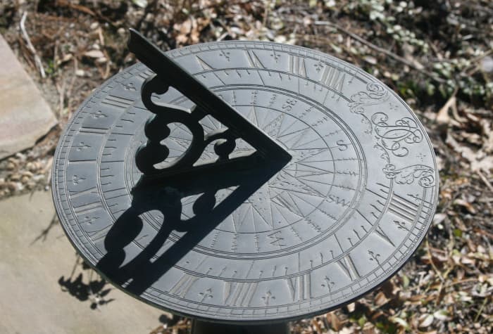An English Sundial located at "The Healing Garden" which is an organization in Harvard, Massachusetts, that provides a variety of services to families touched by cancer. (29 March 2007)