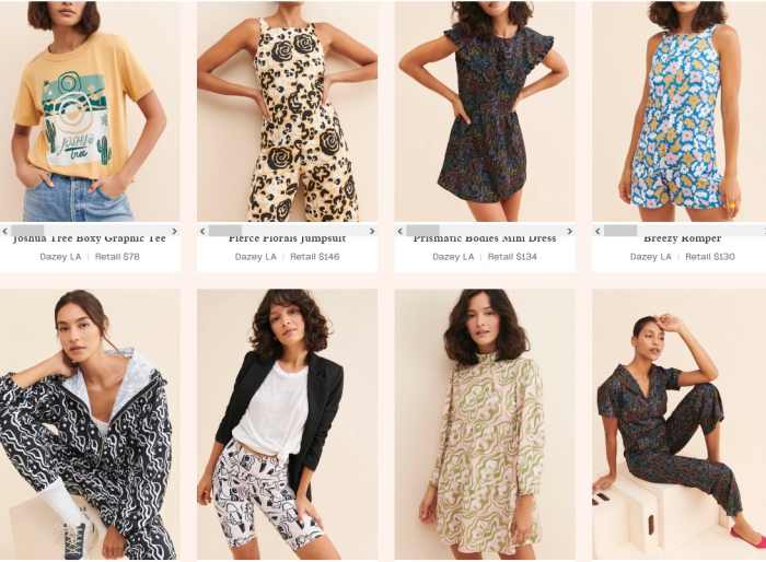 Rent made in America clothing -- like these Dazey LA pieces -- from Nuuly