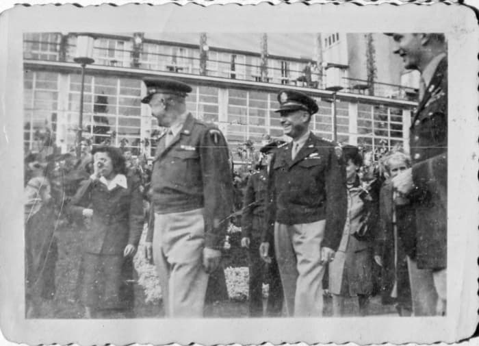 General Eisenhower 1948-49 during tensions with Yugoslavia, possibly in Frankfurt, Germany location of USAREUR headquarters