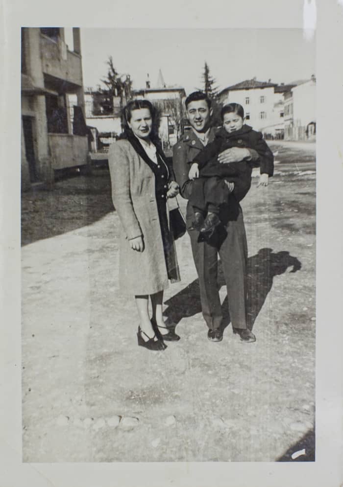 Right: Rosie did my dad's laundry shown here holding her son Sylvestrie - Trieste, Italy 1947-50 post WWII occupation