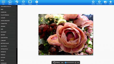 PHOTO 2: This is the original photo that I use for this review. This Screenshot shows BeFunky main Create Page.