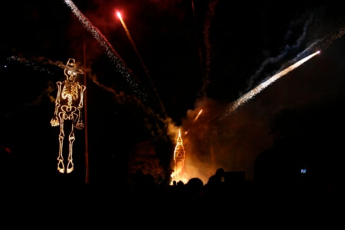 Guy Fawkes Night is celebrated annually in England on 5 November.
