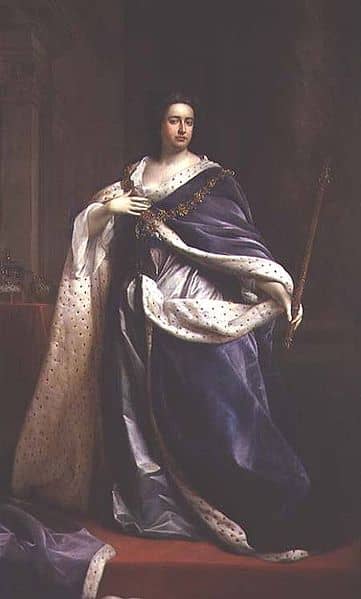 Queen Anne sporting the Order of St George - very English indeed! Anne was not only the last of the Stuart monarchs, she was the last monarch of England.