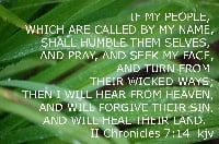 If our country will turn back to God, He promises in His Word, He will bless us and heal our hurting nation!