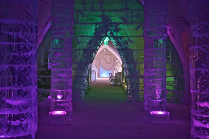 The Hotel de Glace in Quebec is rebuilt each year, making the ice hotel unique each time you visit it.