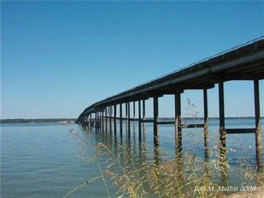 Bridge over Main part of Lake Livingston (next to Point Blank, Texas)
