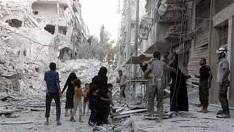 What we see here is some ruins of the city of Aleppo in Syria after many years of wars and bombardment. It is hard to understand that even today people are so bad and try to kill each others, and this is the result.