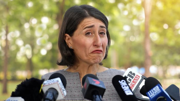 This month, suddenly NSW. premier Gladys Berejiklian has resigned. This seems very strange, as strange as the face she is making in this photo, because she was at ease on the news just about every day, talking about the virus and how to control it.