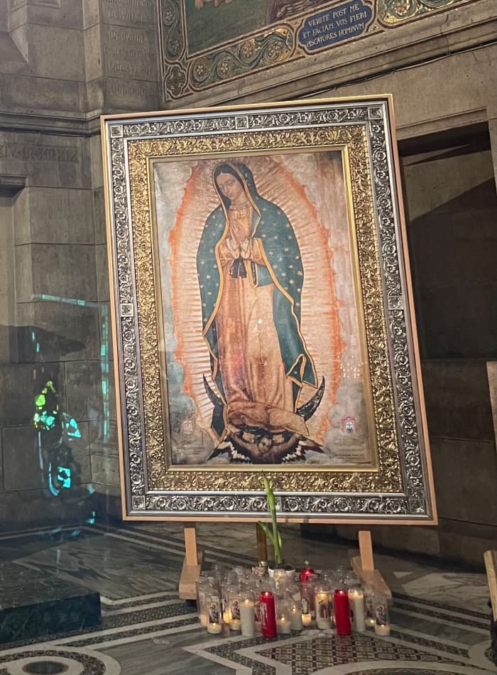 The Virgin of Guadalupe, being a hybrid version of the Virgin Mary and an Aztec goddess named Tonantzin, is considered the pure and benevolent mother not only of Jesus Christ but of the predominant Mestizo population of Mexico.