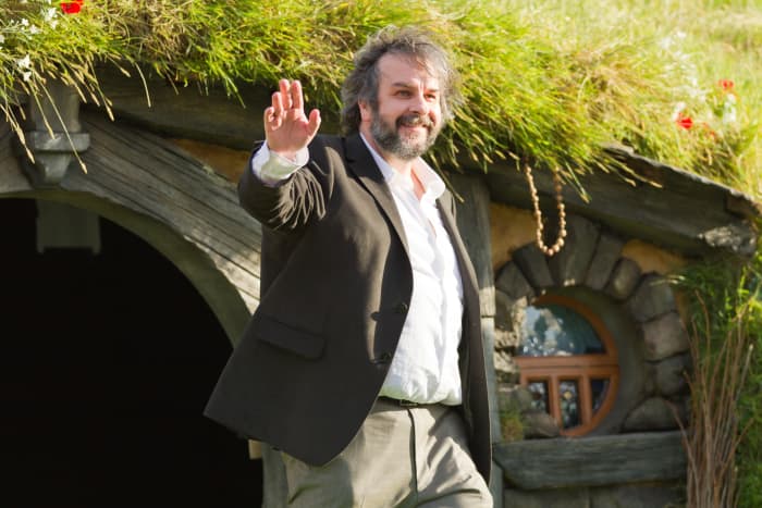Sir Peter Jackson at the world premiere of The Hobbit - An Unexpected Journey, in Wellington, New Zealand.