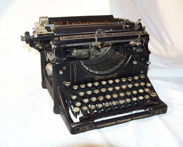 The typewriter was used to put out many term papers back in the day, with no such thing as computer access.