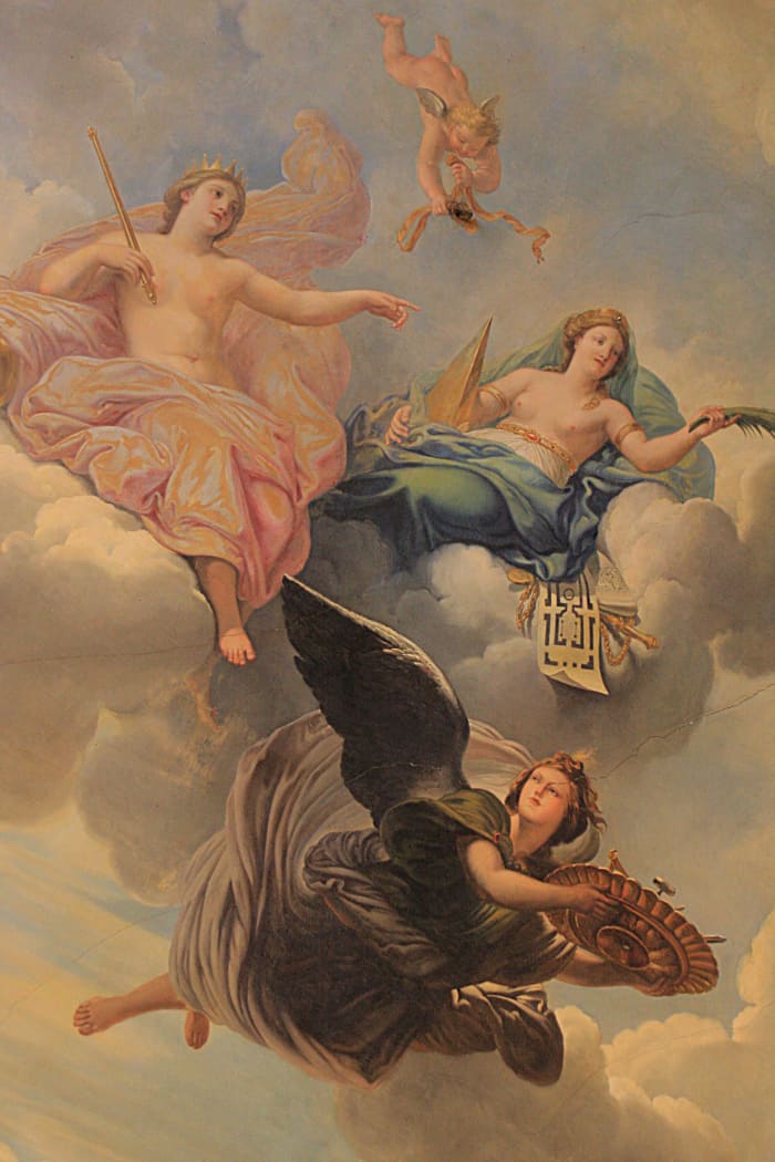 'Abundance and Liberality'. The Venus Room at the Palace of Versailles, painted by Rene-Antoine Houasse in 1683