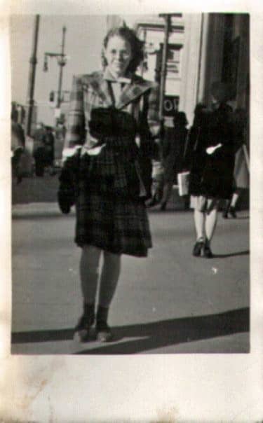 Another picture taken by a street photographer in Wichita. Gail in a plaid cloth coat.