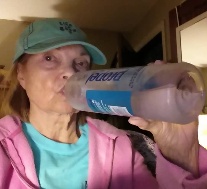 Drinking plenty of water not only keeps you feeling full, water also washes away those nasty toxins in your body.