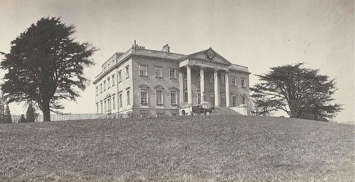 Claremont House in Esher, Surrey circa 1860. The Duke and Duchess of Albany's first and last marital home.