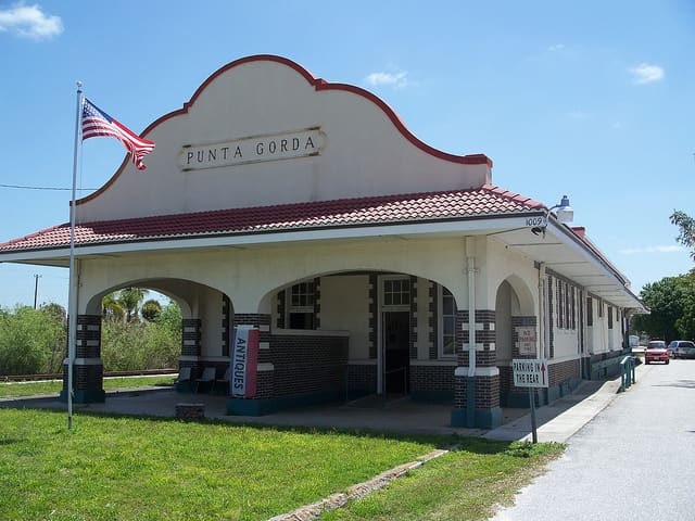 Punta Gorda Atlantic Coast Line Depot. This site is featureed in at least one of the Punta Gorda Murals.