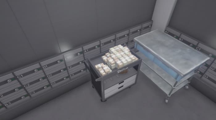 Once inside the side room start looting the Cash. (Note: It's always Cash no matter what loot there is in in the Vault). Don't worry if your random partner gets A.D.D. you can hit a release button, once inside, to get out.