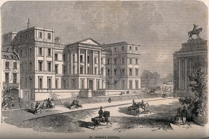 St. George's Hospital and the Constitution Arch, Hyde Park Corner