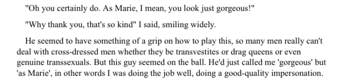 Transvestite is still much used and not really offensive. From a recent excerpt of fiction by Bethany Jacques