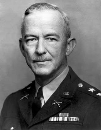 General Courtney Hodges, commander of the American 1st Army and the primary leader for the Battle of Hurtgen Forest.