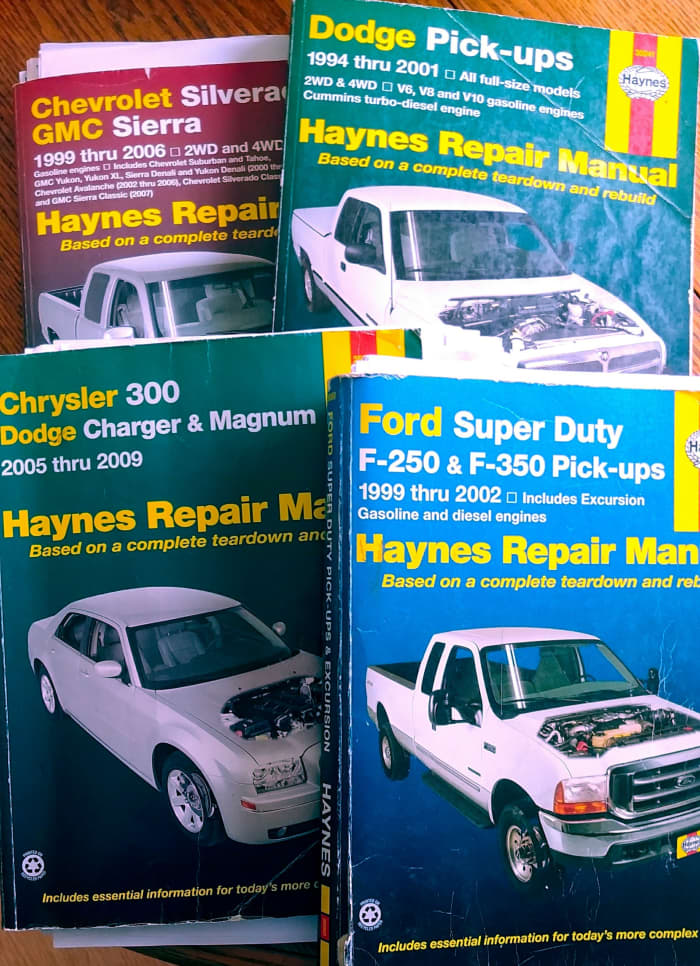 Do these manuals look well used? Why, yes, they do. Great for maintenance and understanding the mechanics of a specific vehicle. And also used as folder for other vehicle information.