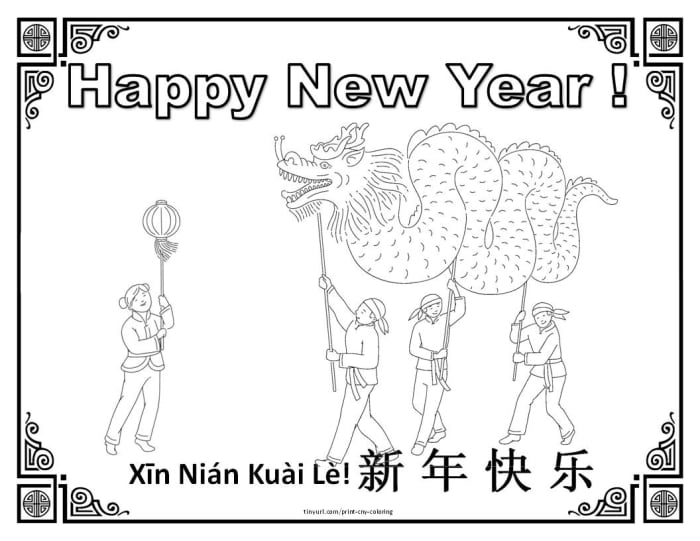 Printable Coloring Sheets for Chinese New Year - Holidappy