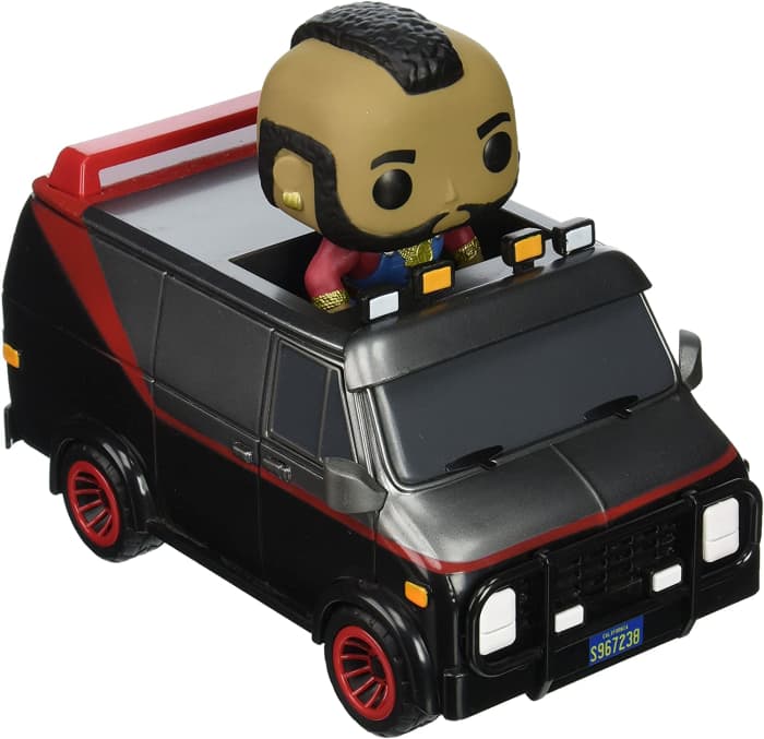 The A-Team Van With B.A. Baracus driving it can be found on Amazon. This is a vaulted Funko Pop! Rides collectible.