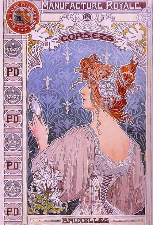 The hourglass shape was a staple of the 19th century corset. 