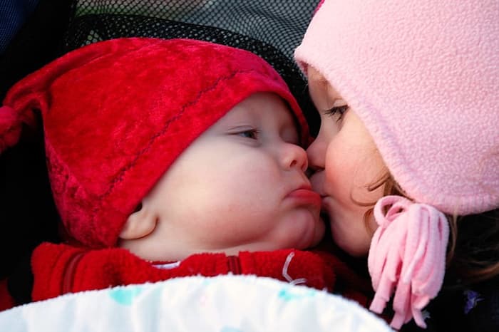 One could fall in love by playing the dating game, or, like these two, it could simply be love at first sight.