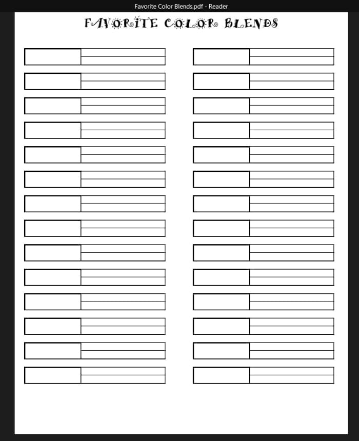 Create your own color combinations with this chart, you are free to use. Just download the chart to your computer and print as many copies as you need.