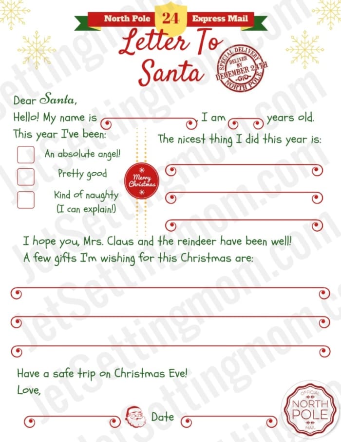 Free Printable Santa Letters - HubPages