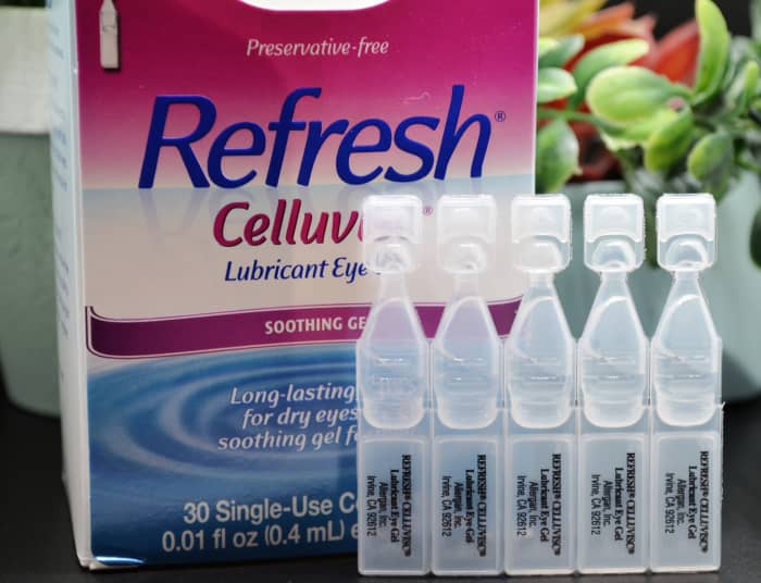 Refresh Celluvisc is a much thicker, preservative free option for severe dry eyes.