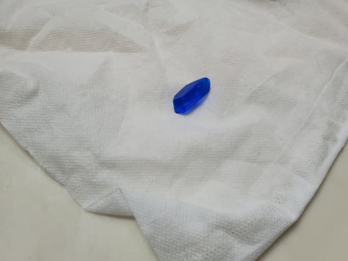 An example of a seed crystal. (I ended up using a different one because this one was too hard to tie up.)