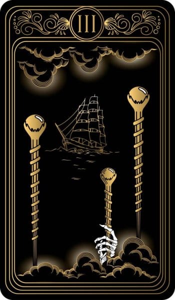 The Three of Wands is about foresight. You can see the battlefield before you clearly. Right now is the time to be a leader. Are you ready to take on the competition, or do you need to be more cunning?