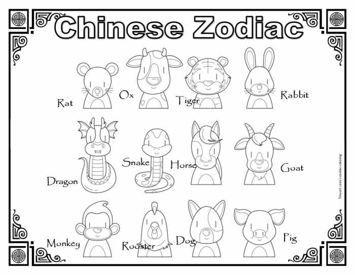 Printable Chinese Zodiac Coloring Sheets - HubPages